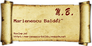 Marienescu Baldó névjegykártya